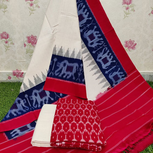 pochampally double ikat mersarized cotton saree now ready to shipping | Cotton  saree, Ikkat silk sarees, Cotton sarees online